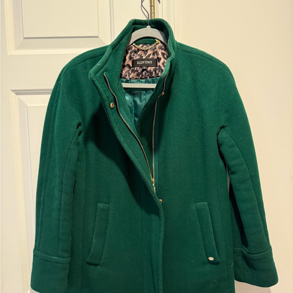 Ellen Tracy Deep Green Coat